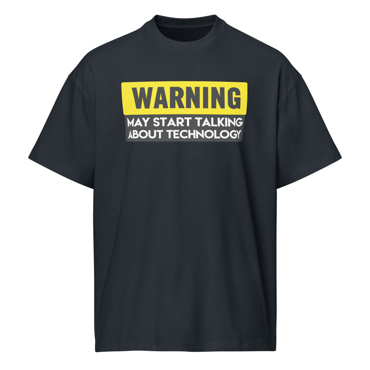 Warning: May Start Talking About Technology - Men’s box tee