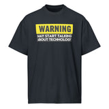 Warning: May Start Talking About Technology - Men’s box tee