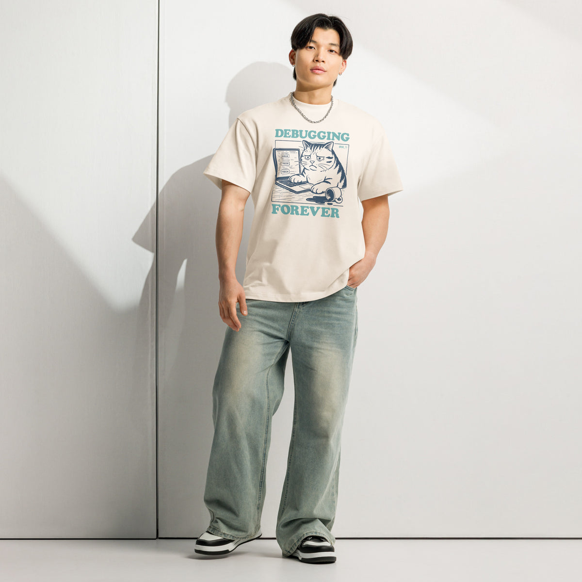 Debugging Forever - Cat Edition - Men’s box tee
