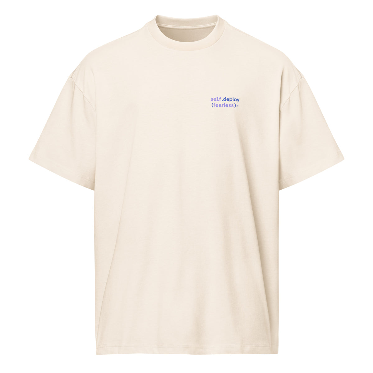 self.deploy(fearless) - Men’s box tee