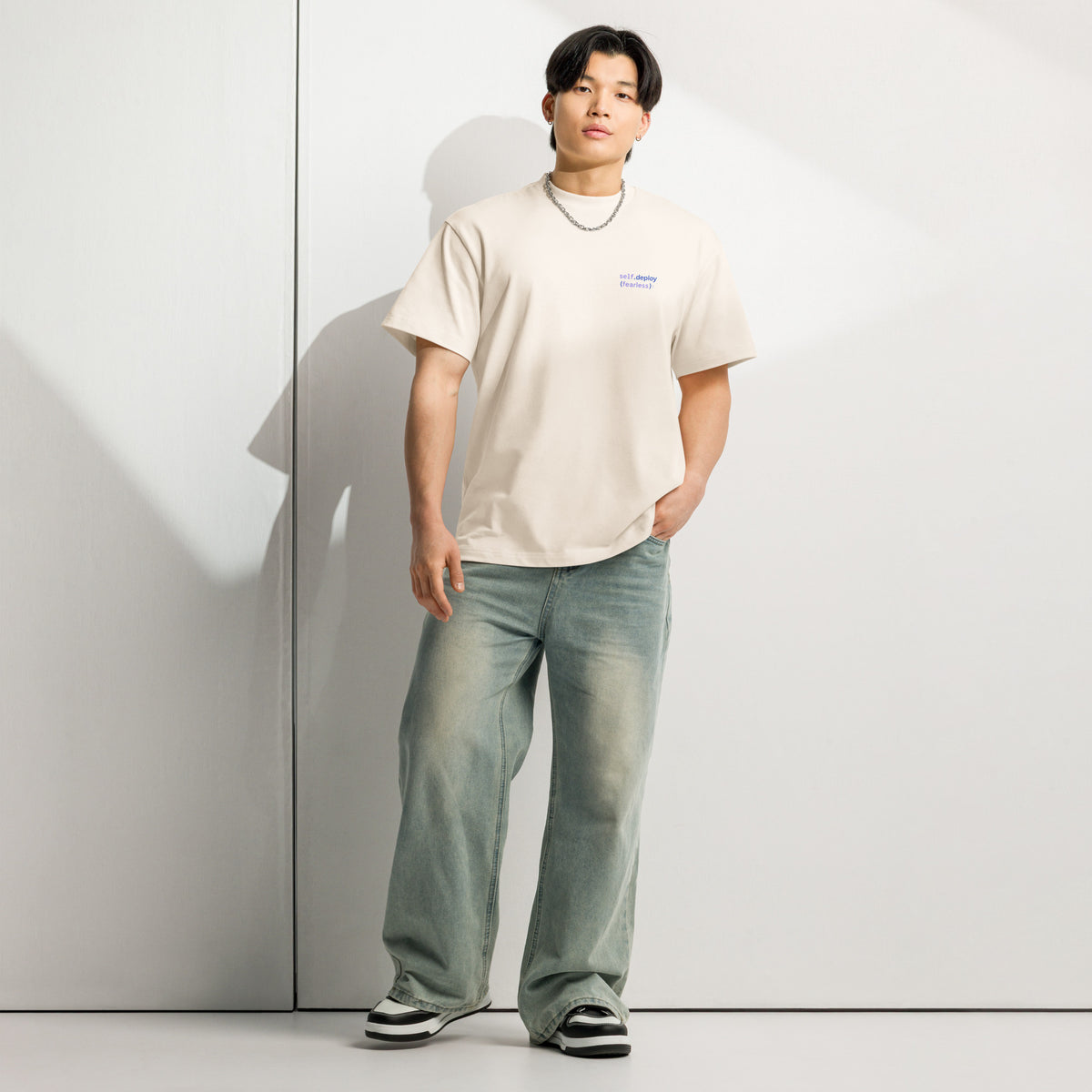 self.deploy(fearless) - Men’s box tee