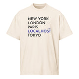 New York, London, Paris, Localhost, Tokyo - Men’s box tee