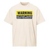 Warning: May Start Talking About Technology - Men’s box tee