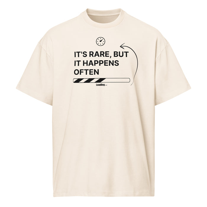 It’s Rare But It Happens Often  - Men’s box tee