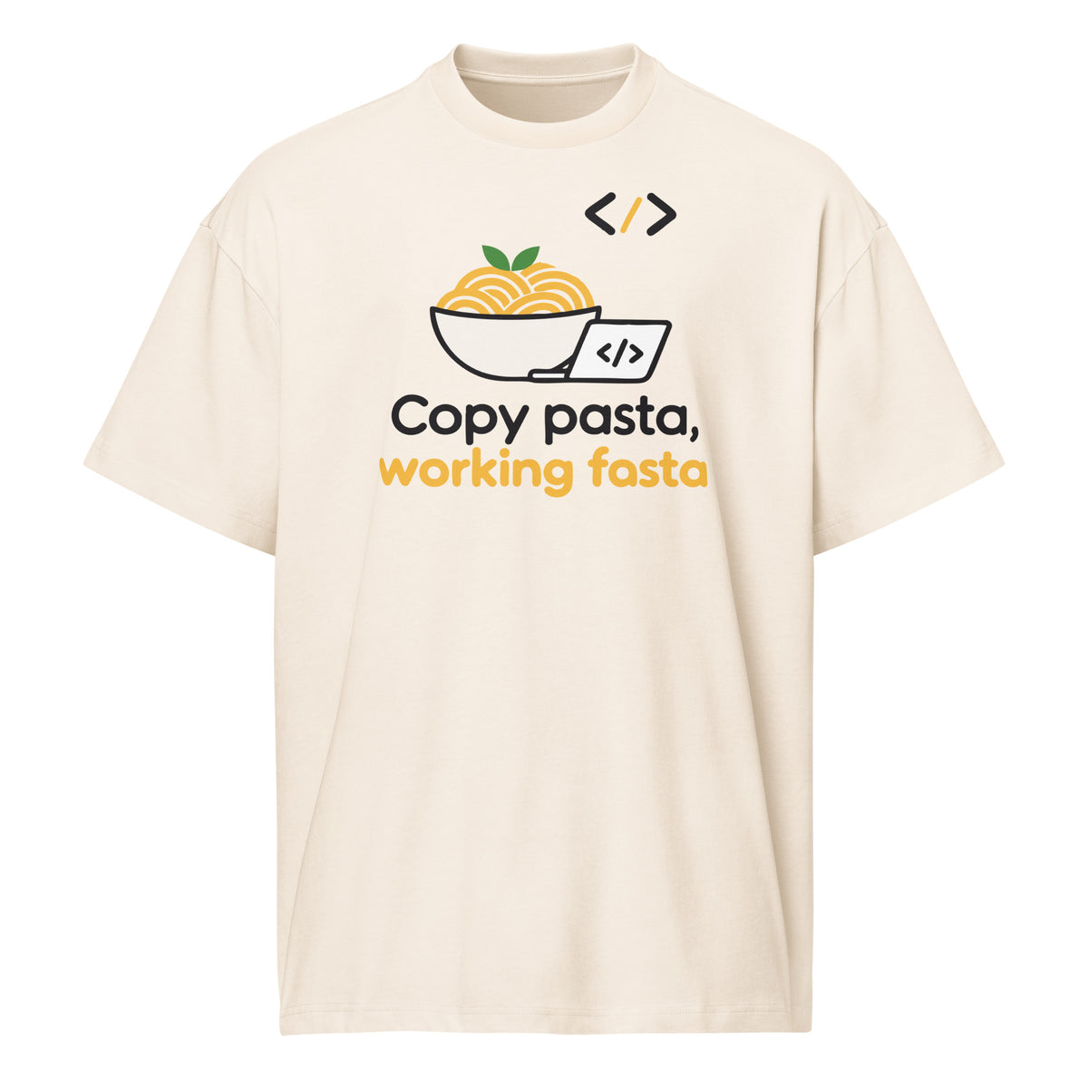 Copy Pasta, Working Fasta - Men’s box tee