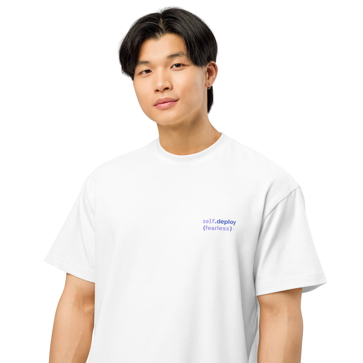self.deploy(fearless) - Men’s box tee