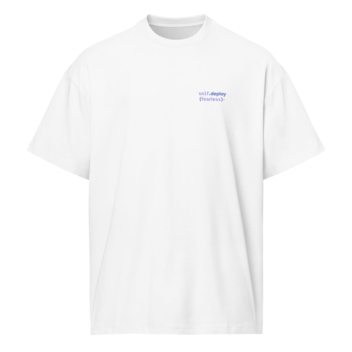 self.deploy(fearless) - Men’s box tee