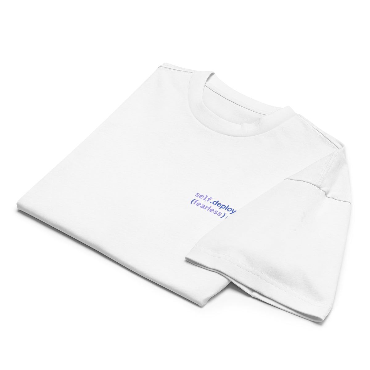 self.deploy(fearless) - Men’s box tee