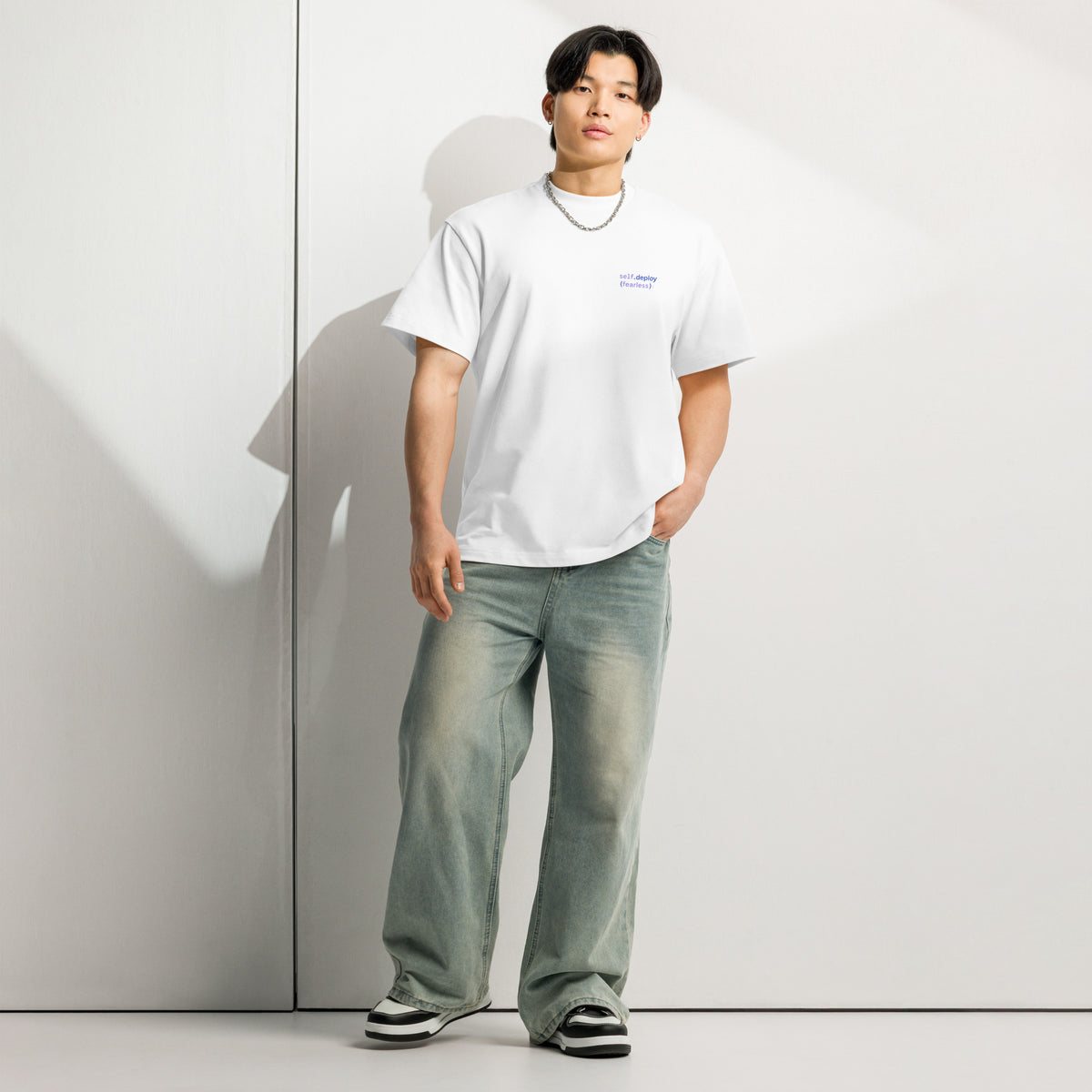 self.deploy(fearless) - Men’s box tee