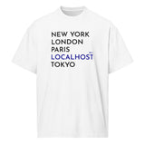 New York, London, Paris, Localhost, Tokyo - Men’s box tee