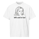 Will Code for Food - Men’s box tee