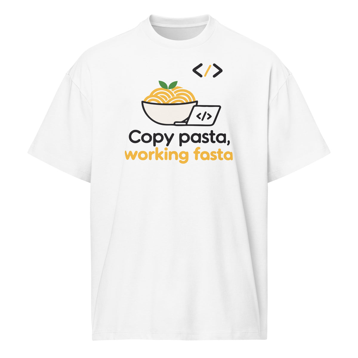 Copy Pasta, Working Fasta - Men’s box tee