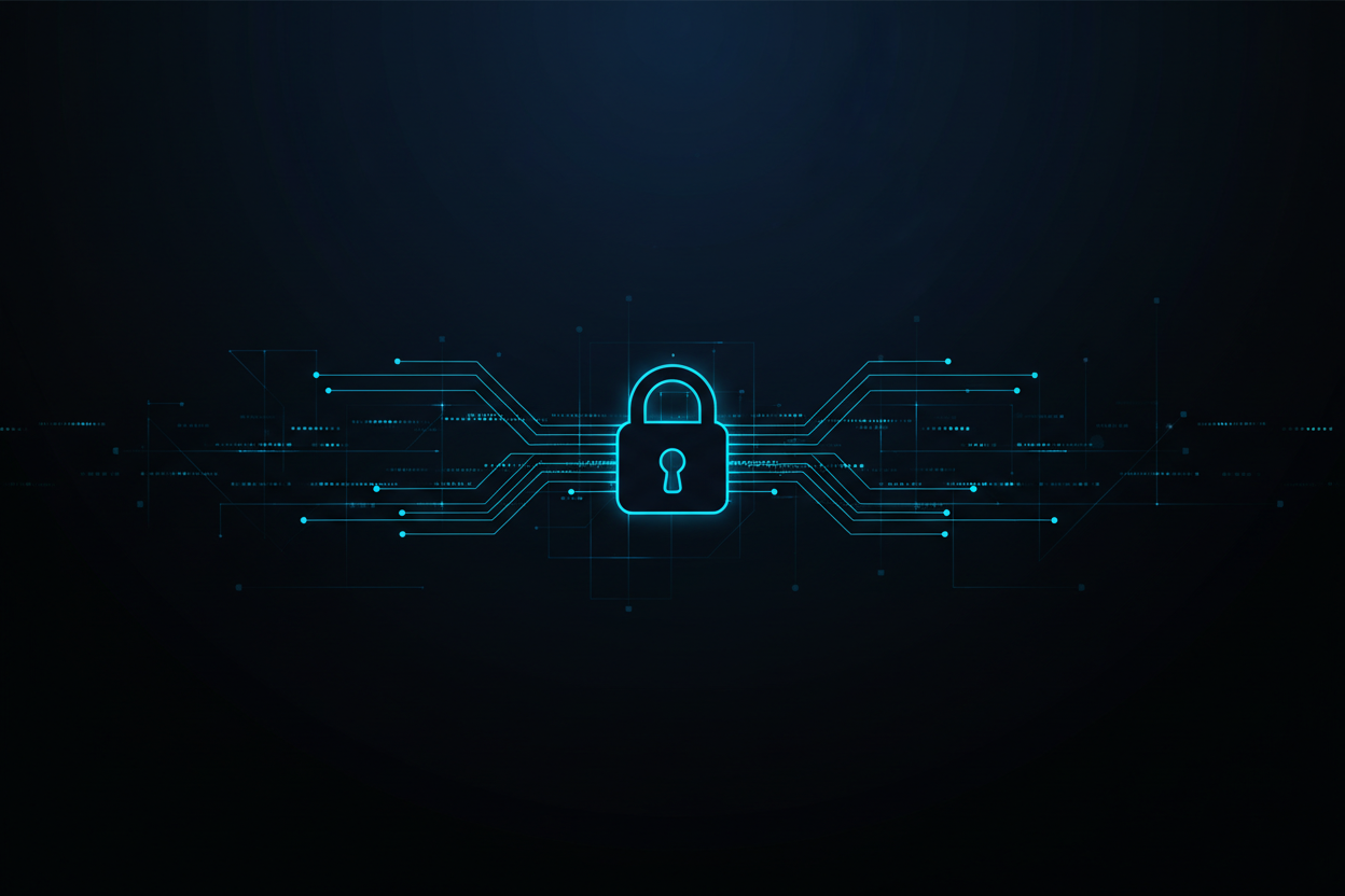 quero um banner 16:5 fundo escuro, sobre cyber security, minimalista sem escrita