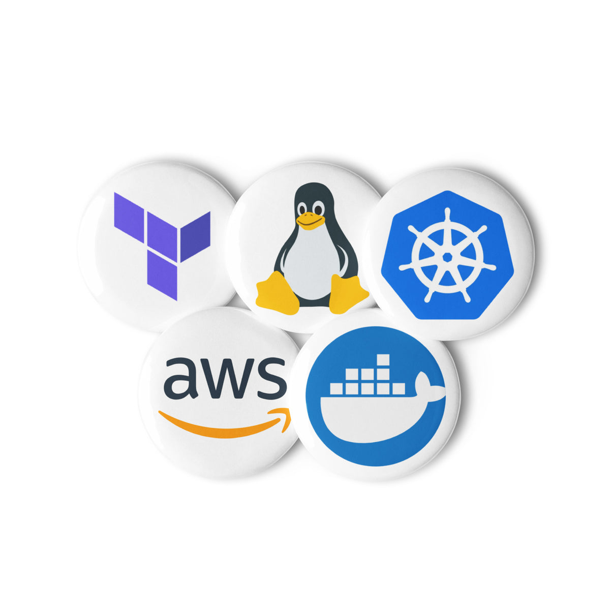 DevOps - Set of pin buttons