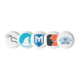 Cyber Security - Set of pin buttons
