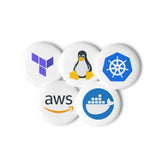 DevOps - Set of pin buttons