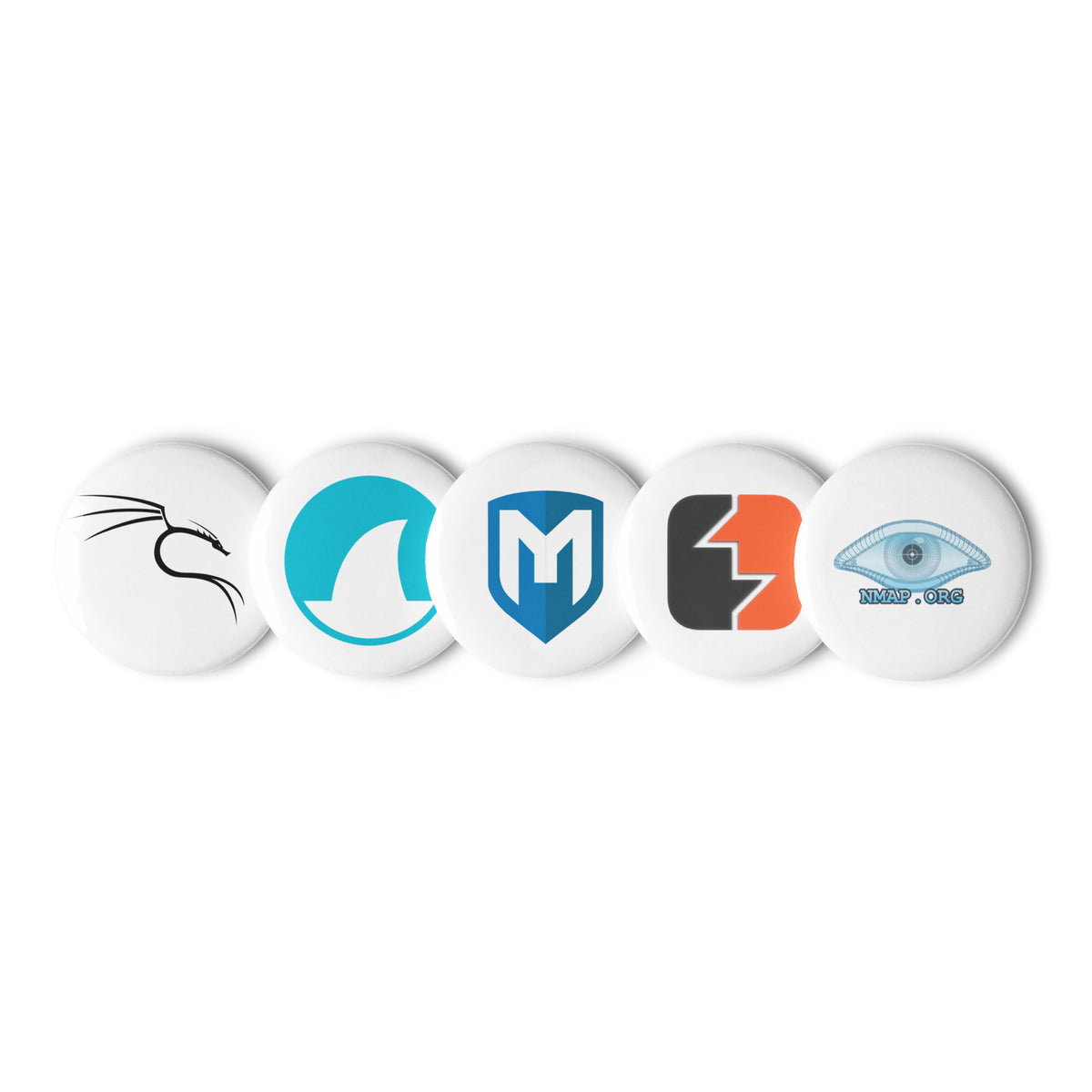 Cyber Security - Set of pin buttons