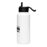 VLANs - Stainless steel water bottle with a straw lid