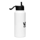 VLANs - Stainless steel water bottle with a straw lid