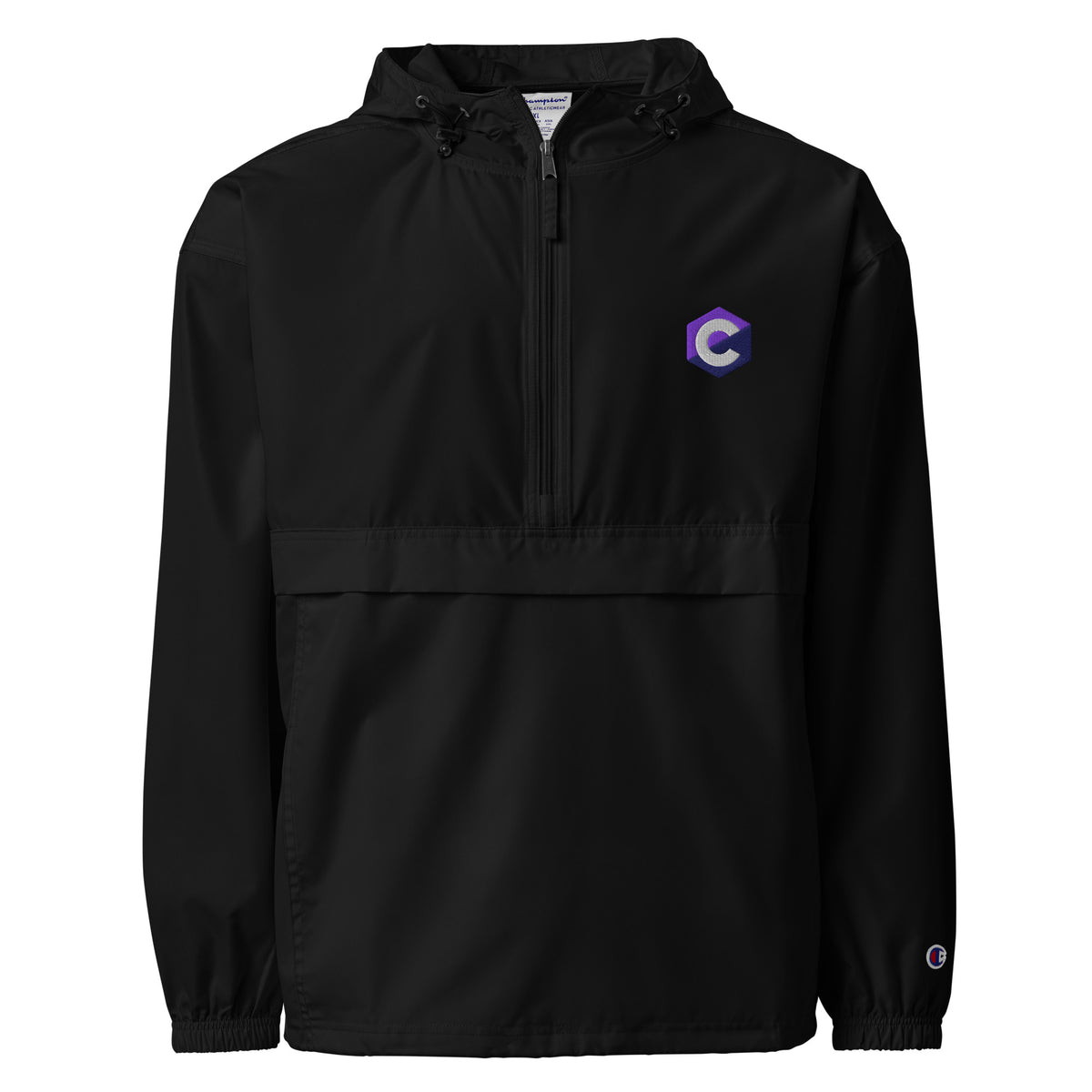 C Language Logo - Embroidered Champion Packable Jacket