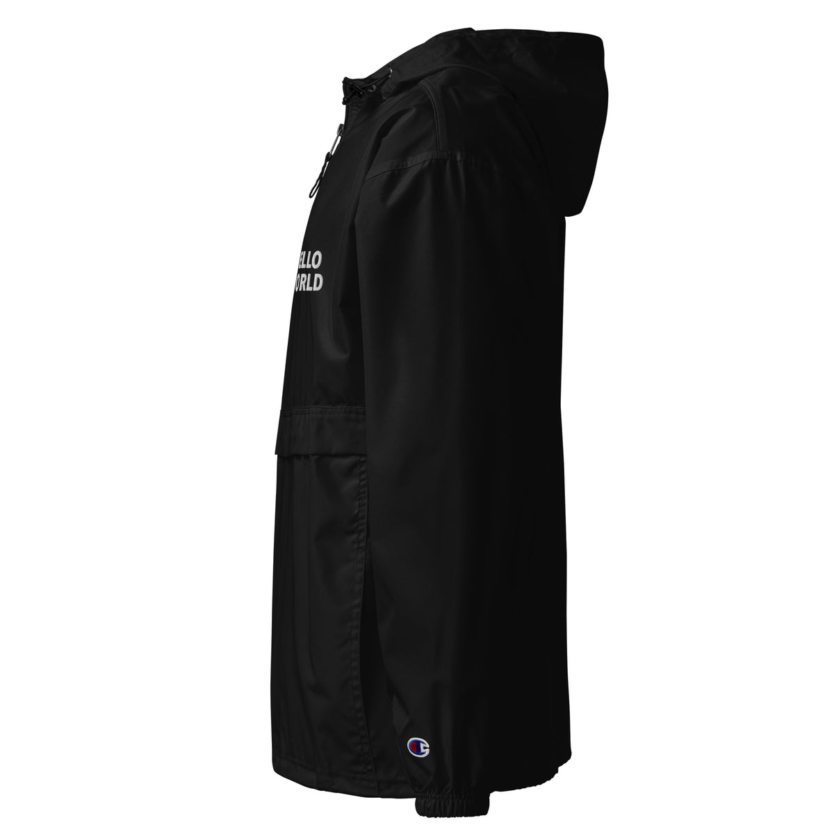 Hello World - Embroidered Champion Packable Jacket