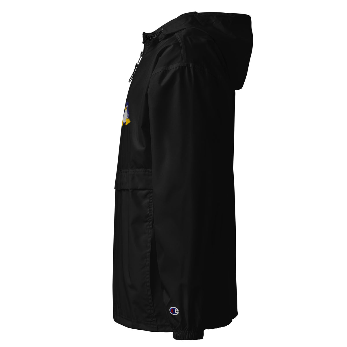 Tux Linux Logo - Embroidered Champion Packable Jacket