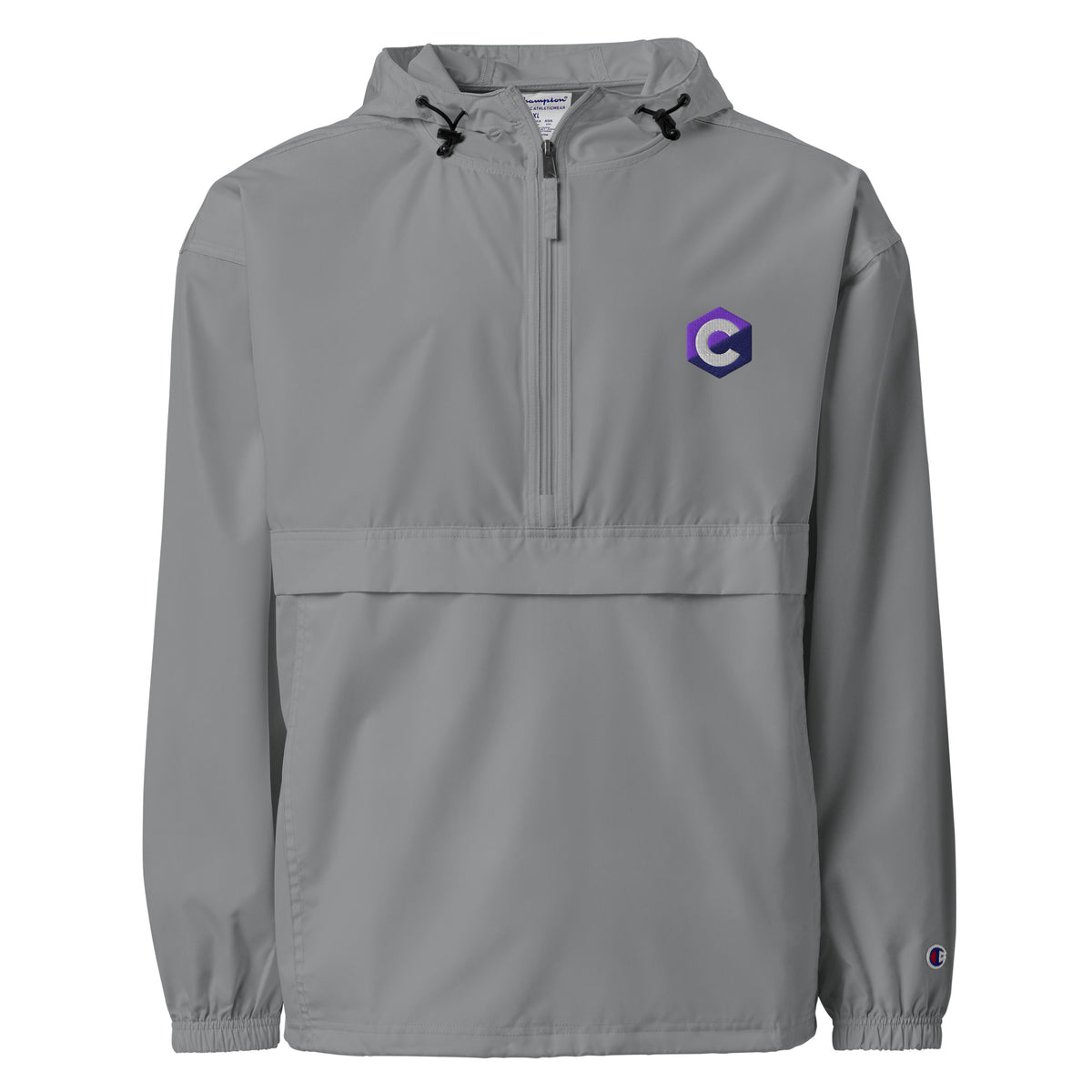 C Language Logo - Embroidered Champion Packable Jacket