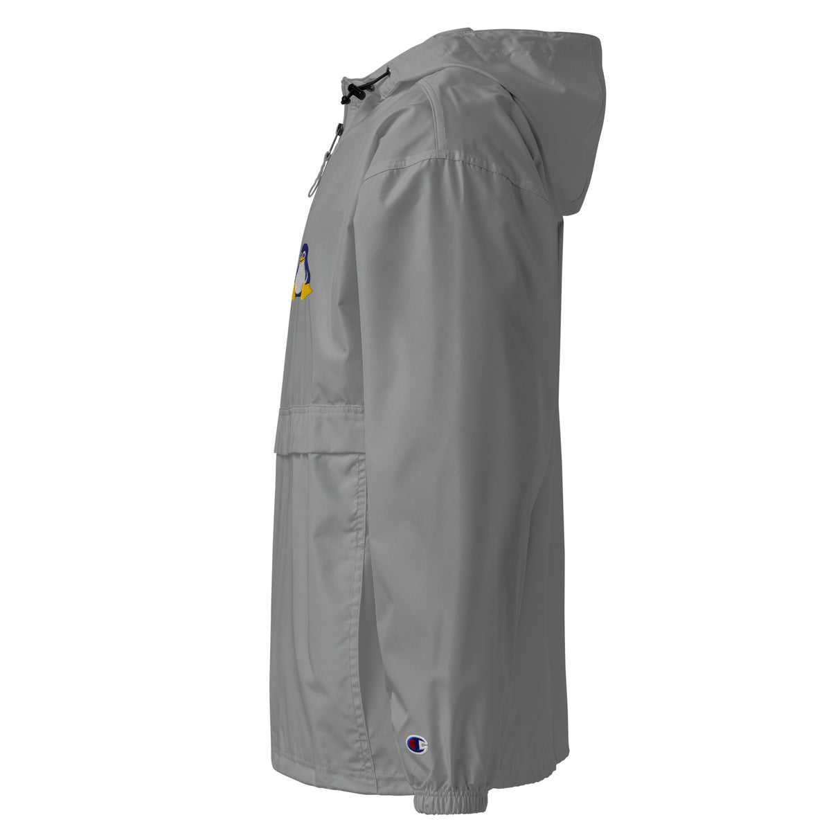 Tux Linux Logo - Embroidered Champion Packable Jacket