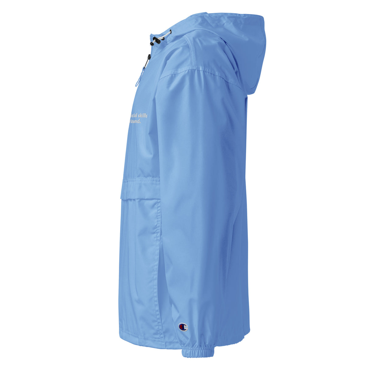 404: Social skills not found. - Embroidered Champion Packable Jacket