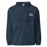 Hello World - Embroidered Champion Packable Jacket
