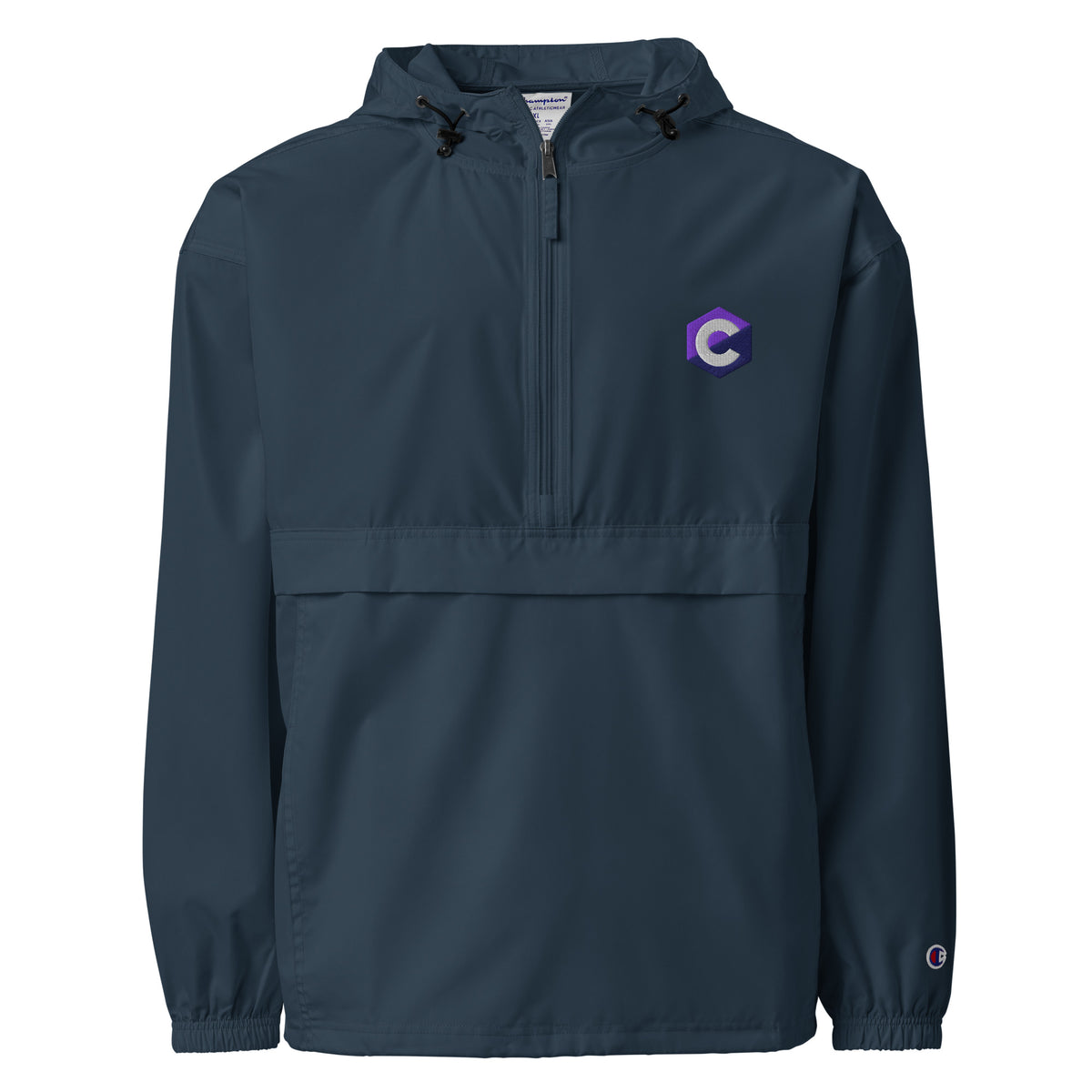 C Language Logo - Embroidered Champion Packable Jacket