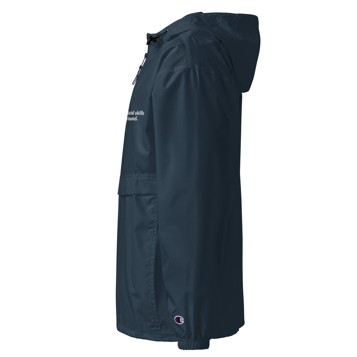 404: Social skills not found. - Embroidered Champion Packable Jacket