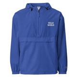 Hello World - Embroidered Champion Packable Jacket