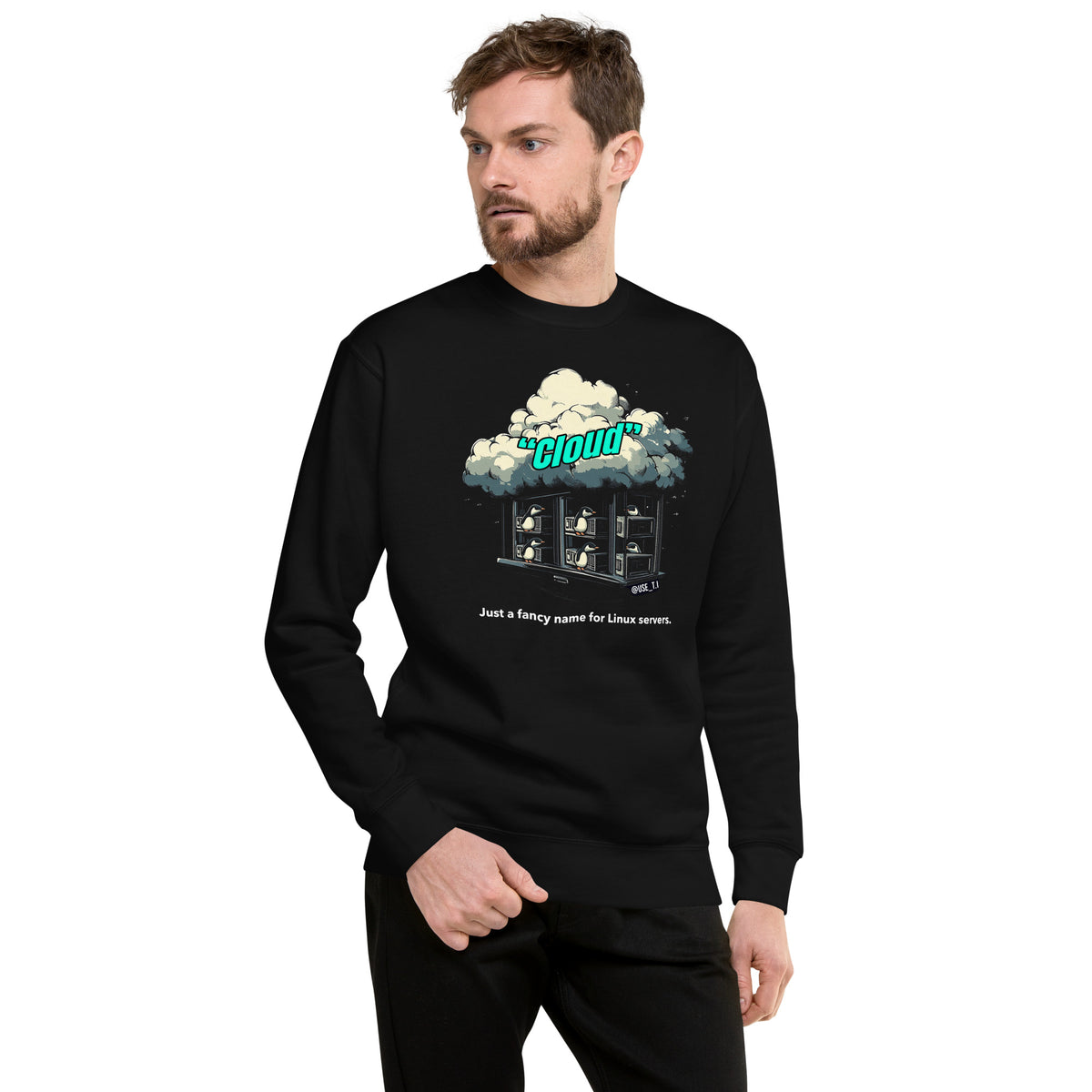 Cloud - Just a Fancy Name for Linux Servers - Unisex Premium Sweatshirt