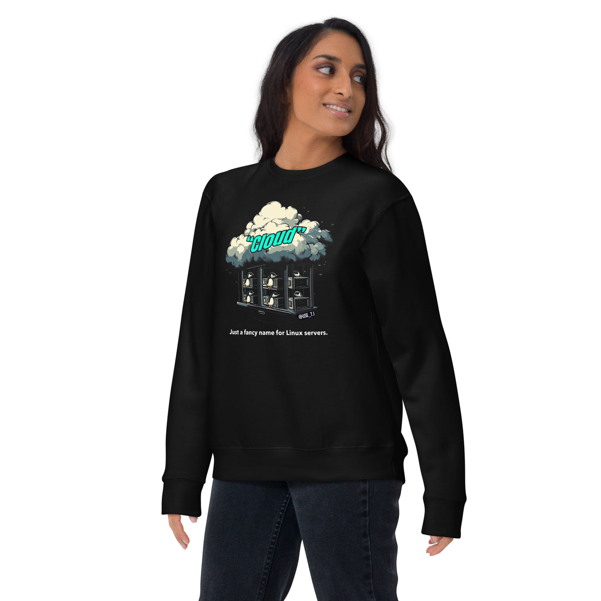 Cloud - Just a Fancy Name for Linux Servers - Unisex Premium Sweatshirt