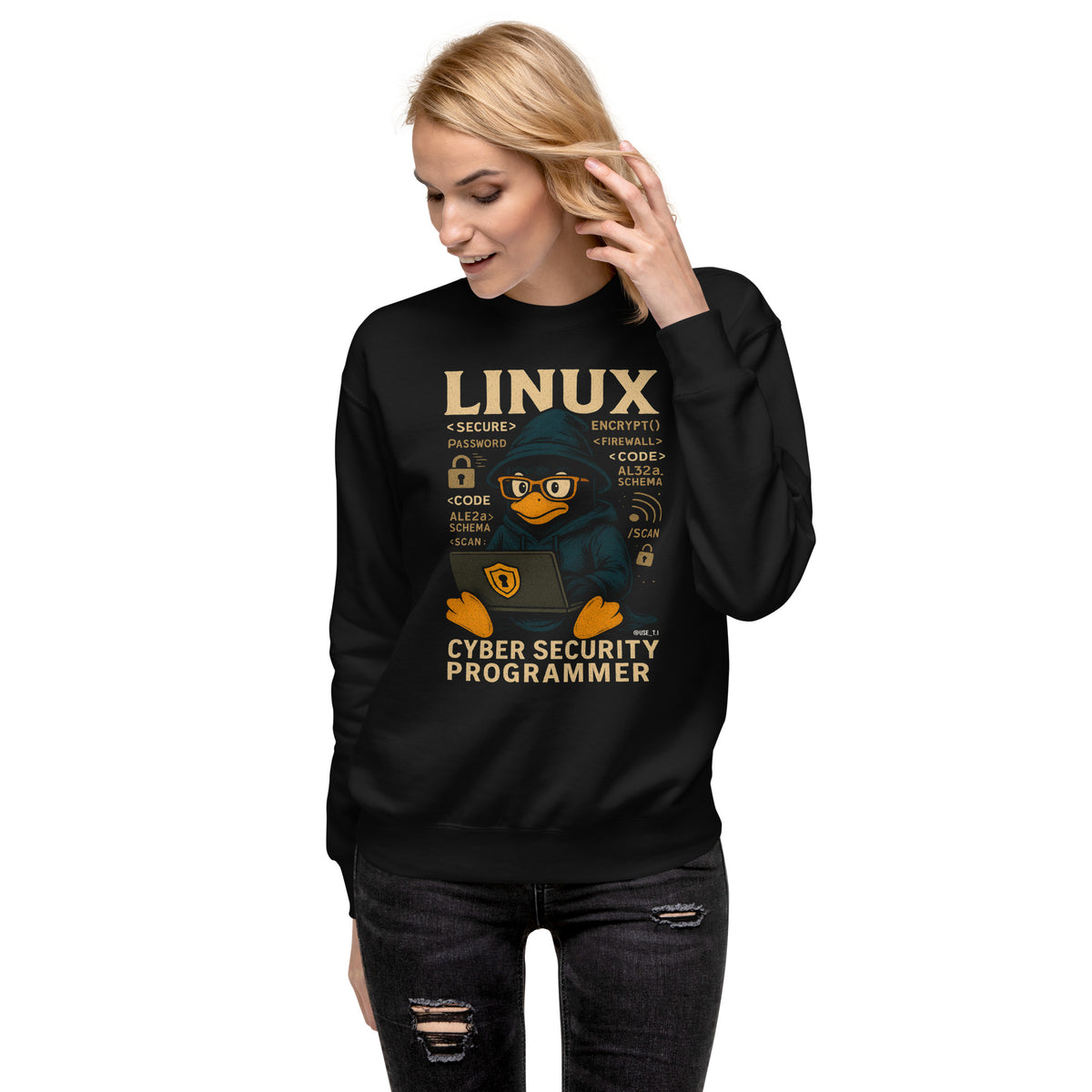 Linux Cyber Security Programmer - Unisex Premium Sweatshirt