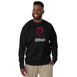 Linux Debian Classic Logo - Unisex Premium Sweatshirt