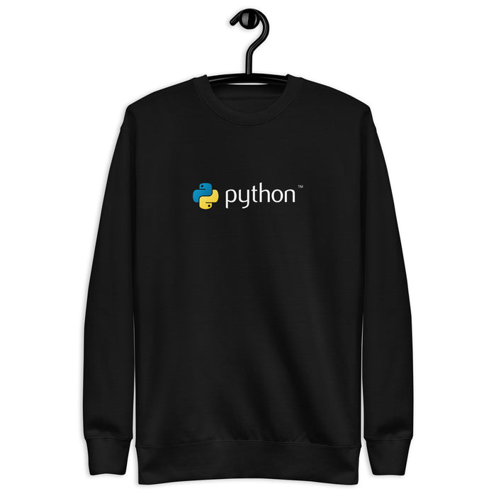 Python Logo - Code with Elegance - Unisex Premium Sweatshirt