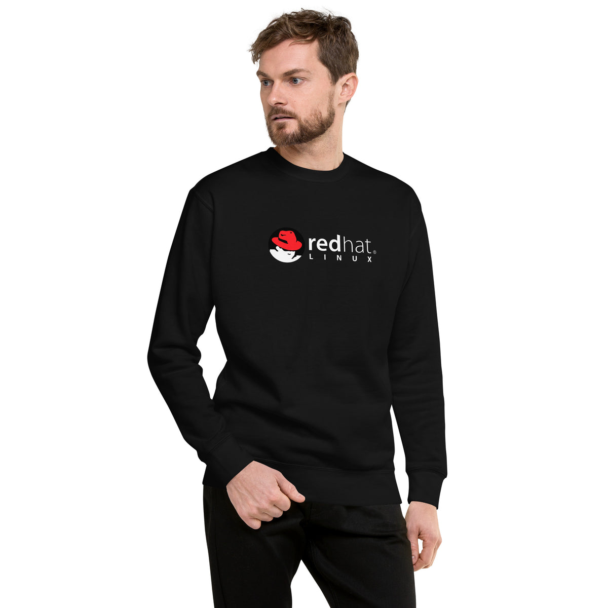 Linux Red Hat Classic Logo - Unisex Premium Sweatshirt