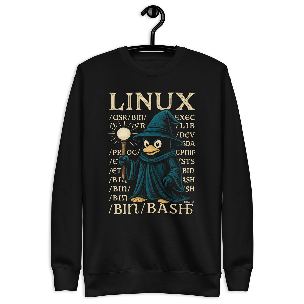 Linux Wizard - /bin/bash Edition - Unisex Premium Sweatshirt