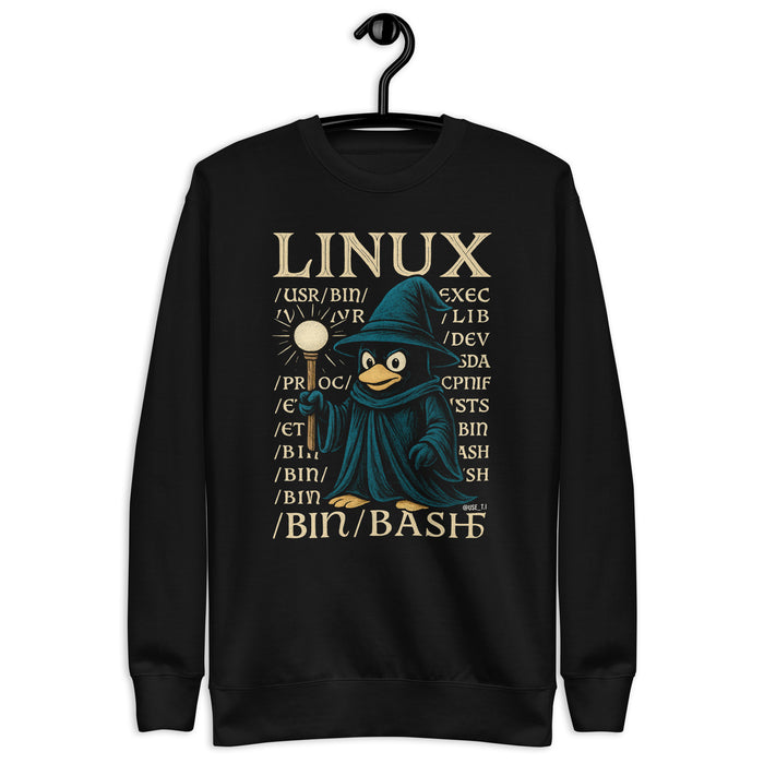 Linux Wizard - /bin/bash Edition - Unisex Premium Sweatshirt