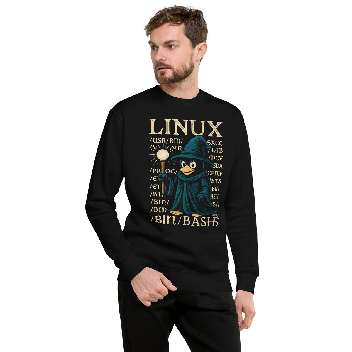 Linux Wizard - /bin/bash Edition - Unisex Premium Sweatshirt