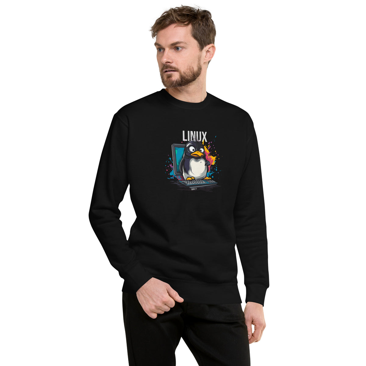 Linux - The Modern Penguin - Unisex Premium Sweatshirt