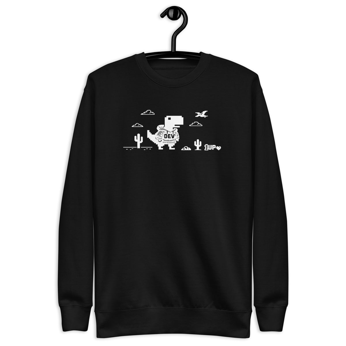 Dino Dev 1UP - Unisex Premium Sweatshirt