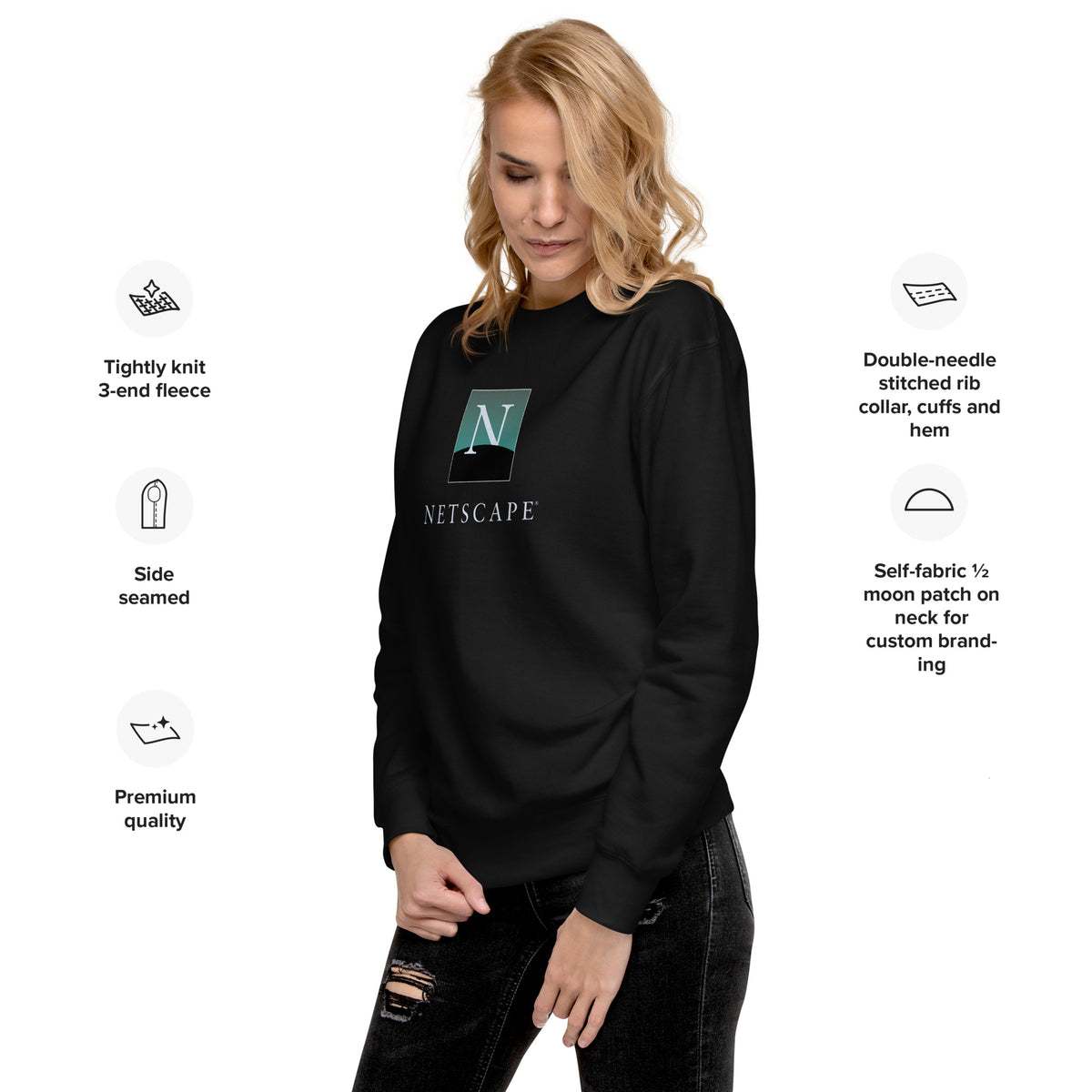 Netscape Navigator Classic Logo - Unisex Premium Sweatshirt
