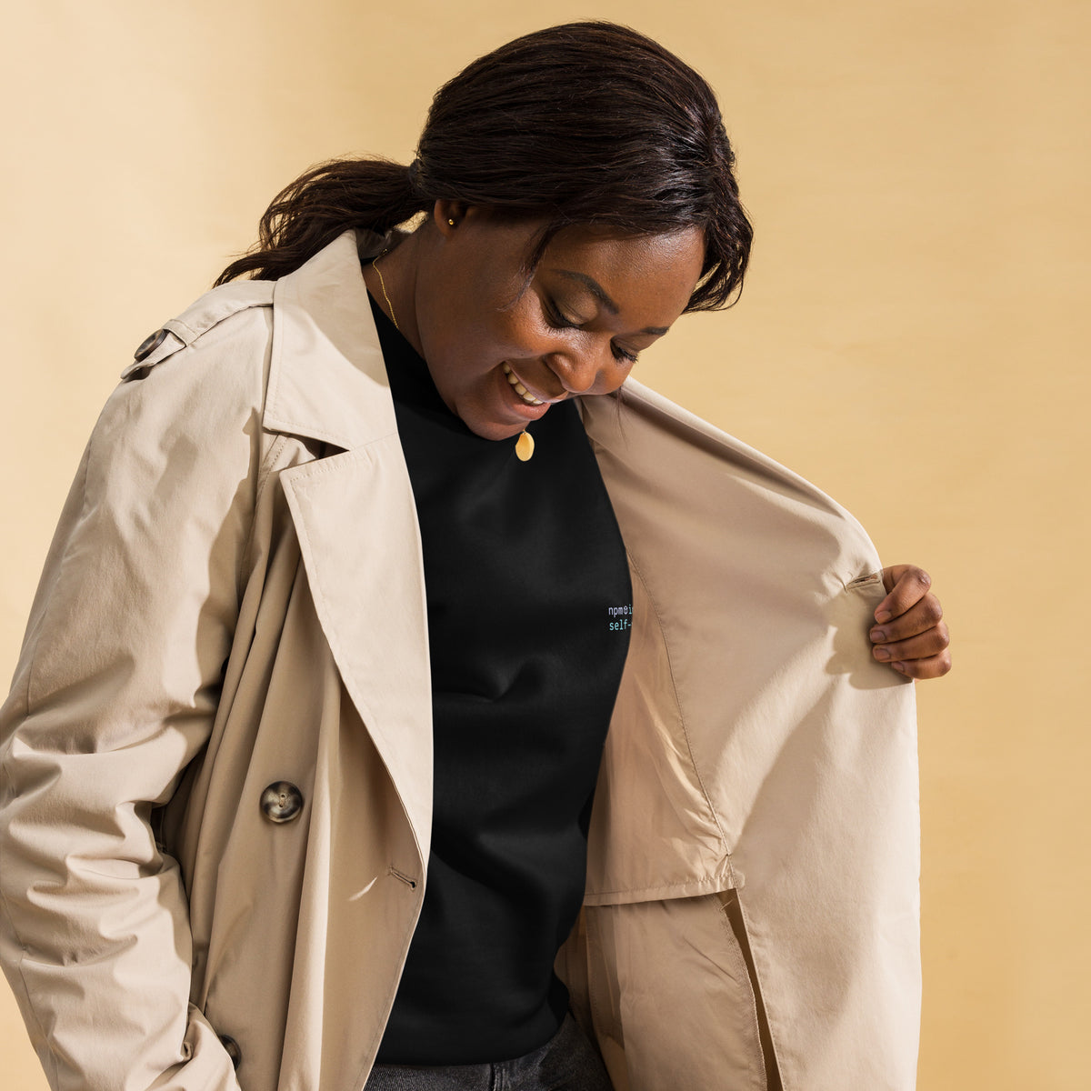 npm install self-worth - Unisex Premium Sweatshirt