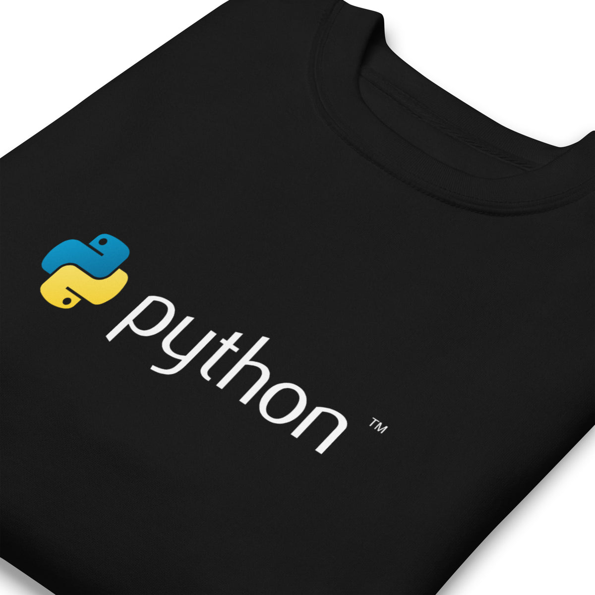 Python Logo - Code with Elegance - Unisex Premium Sweatshirt
