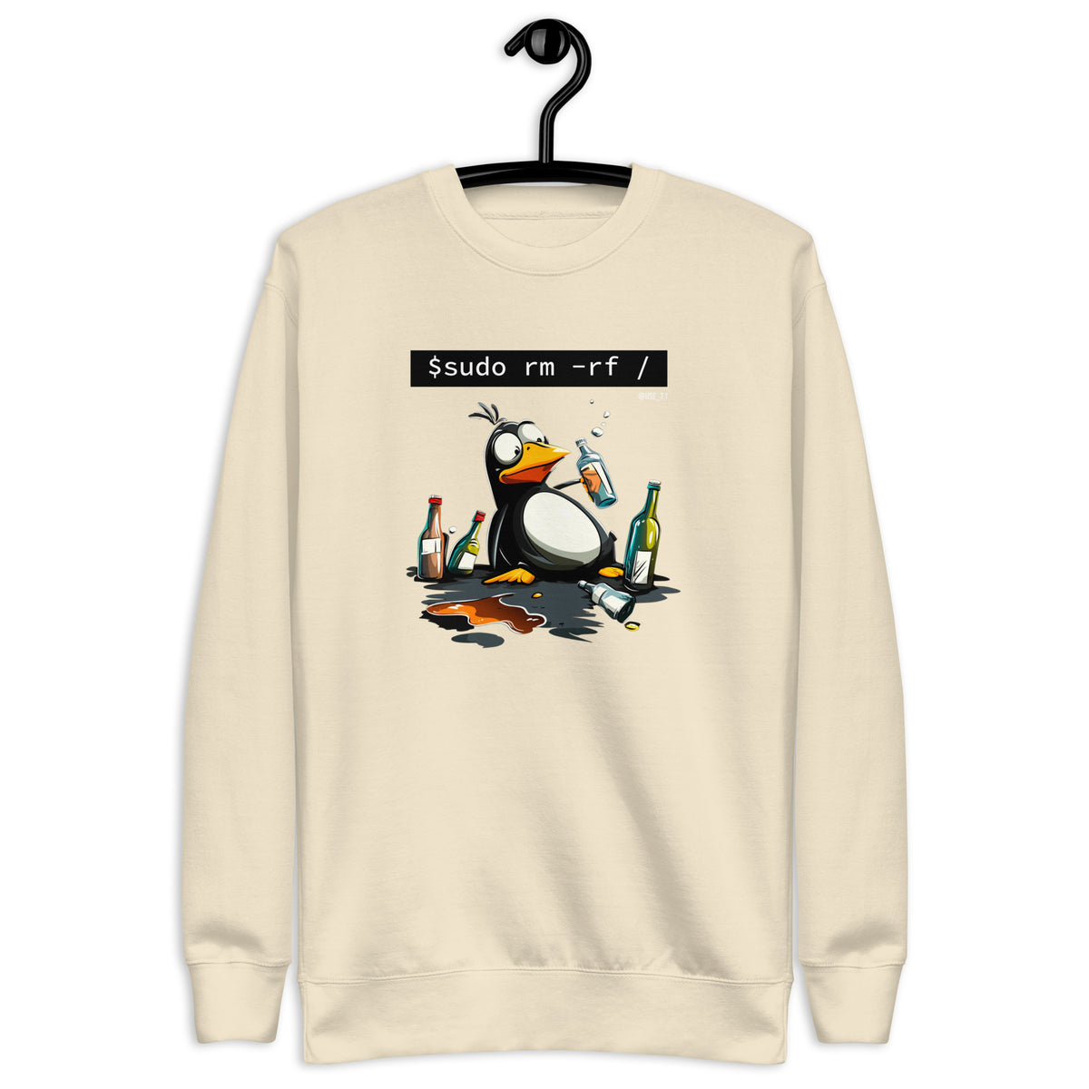 $ sudo rm -rf / — Drunk Linux Edition - Unisex Premium Sweatshirt