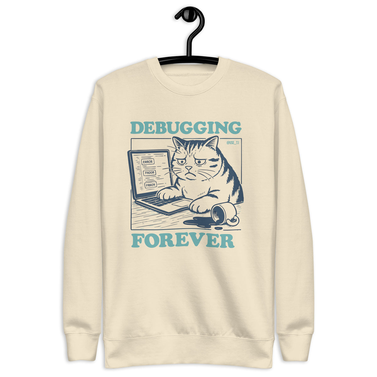 Debugging Forever – Cat Edition - Unisex Premium Sweatshirt