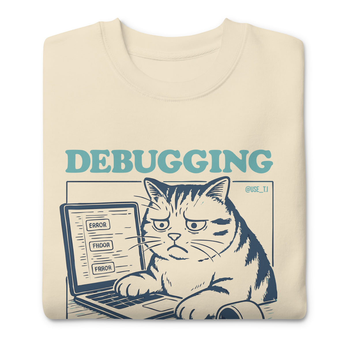 Debugging Forever – Cat Edition - Unisex Premium Sweatshirt
